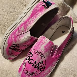 Barbie Inspired Canvas Slip On Shoes Women's Size 10